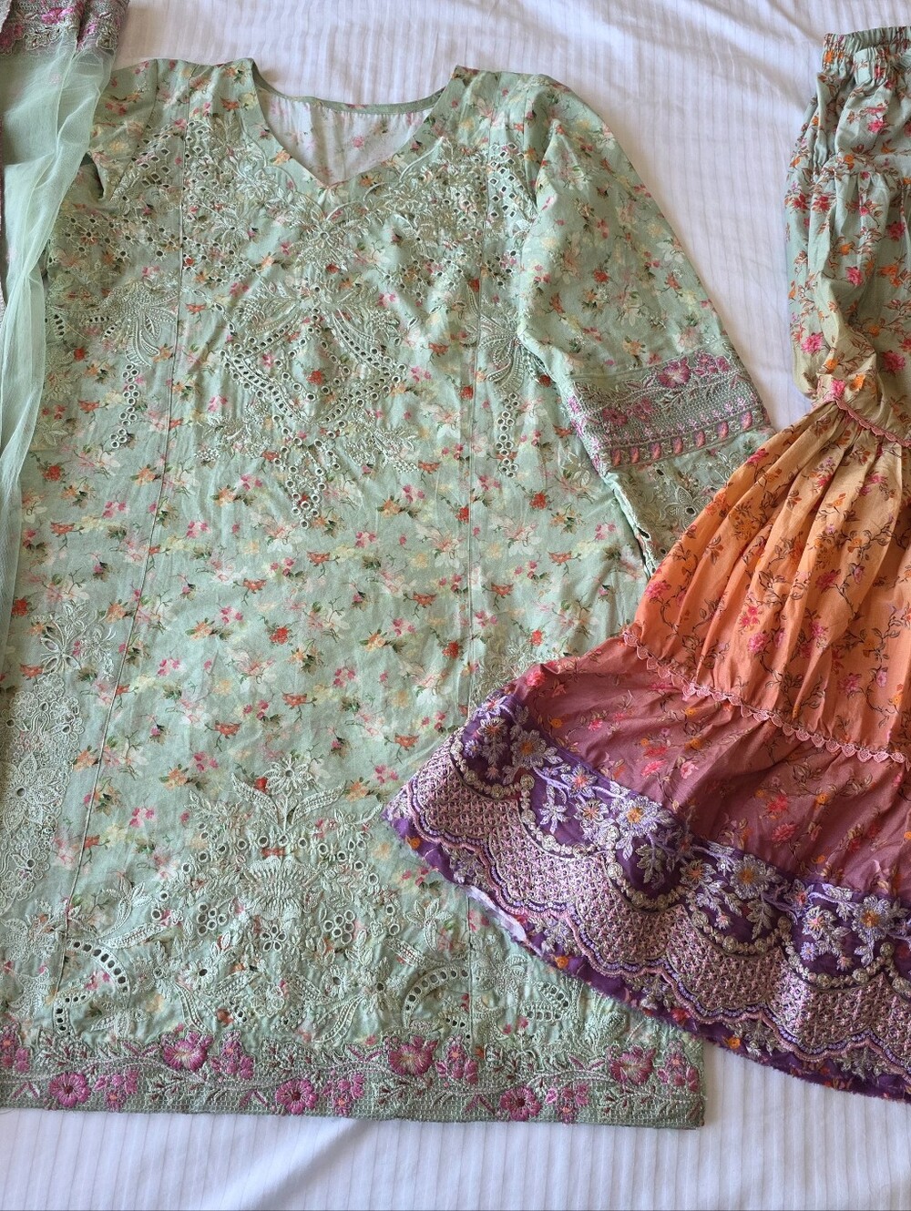 Faiza Saqlain- Eldira - Embroidered Lawn Suit - Garaara With Embroidered Duppata - Picture 5 of 8